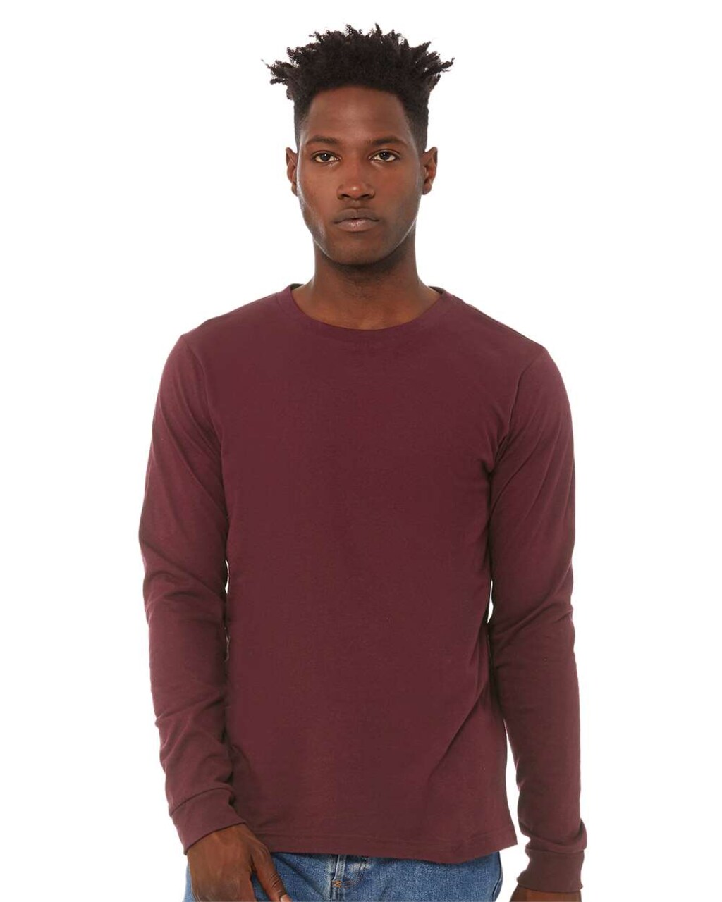 BELLA + CANVAS® Long Sleeve T-Shirt, Men’s Heavy Cotton Jersey Tee